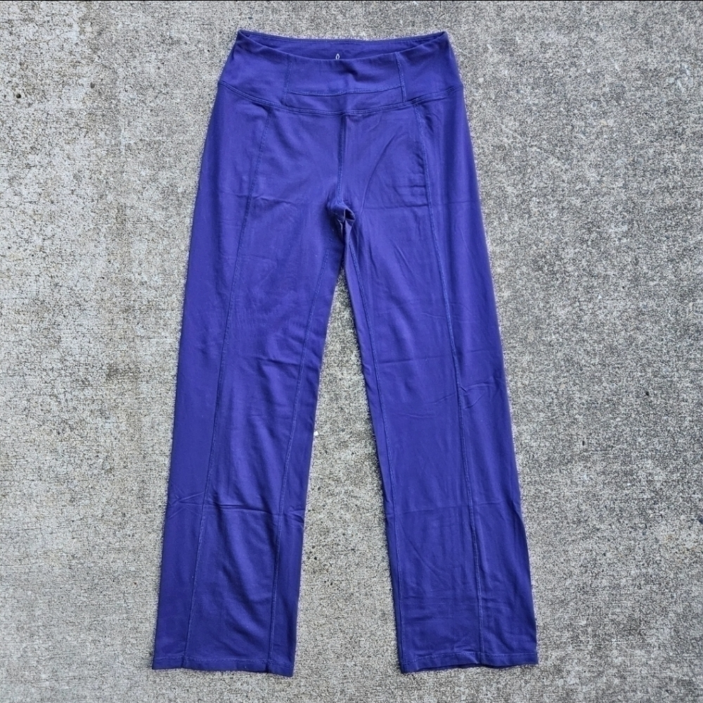 PRANA Julia Deep Purple Straight Leg Yoga Pants Leggings Workout Women's Small